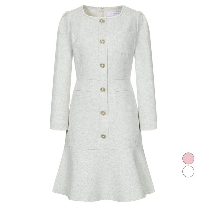 올리브데올리브 여성용 넥포인트 트위드 원피스