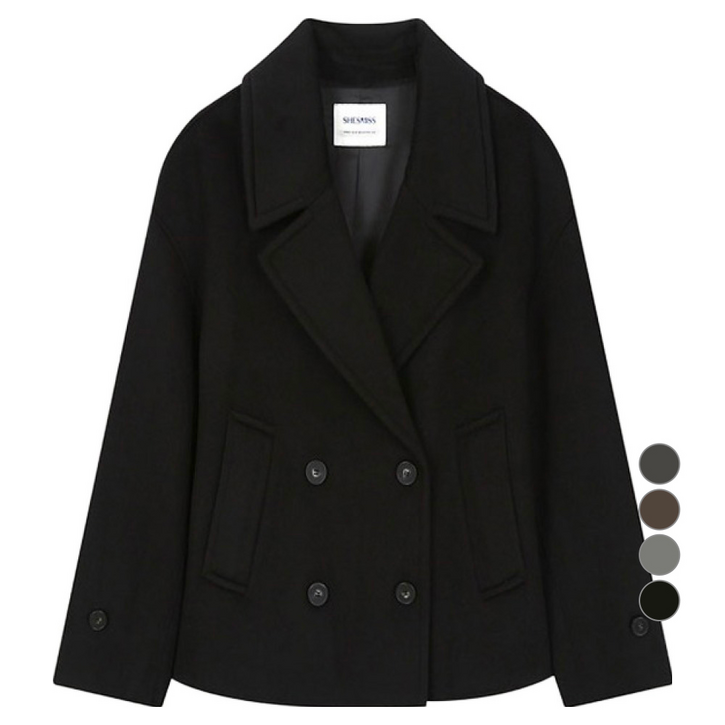 쉬즈미스 여성용 울 혼방 핸드메이드 더블 자켓 SWHJKO42110