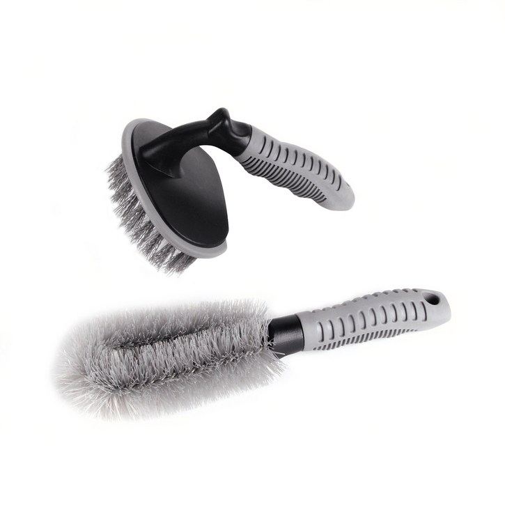 리브모토 차량용 휠브러쉬 타이어 브러쉬 2종 세트, 혼합색상, 1세트