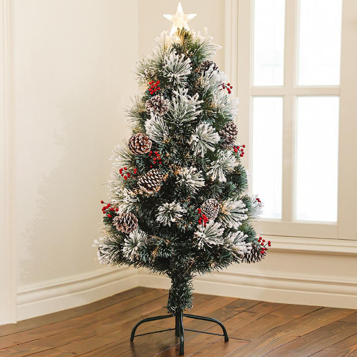 홈트너 크리스마스 오너먼트 반딧불 트리 풀세트, 화이트, 1.2m