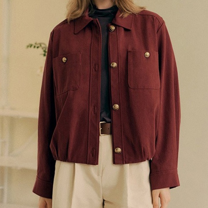 퀸이즈 여성용 캐주얼 코튼 블루종