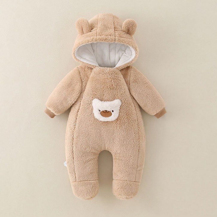 베어후드 신생아용 유발 방한 우주복