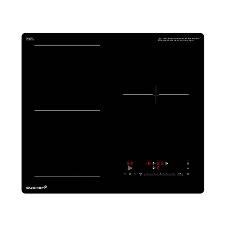 쿠첸 빌트인 방식 인덕션 전기레인지 3구, CIR-O2IH33FLBIA, 빌트인