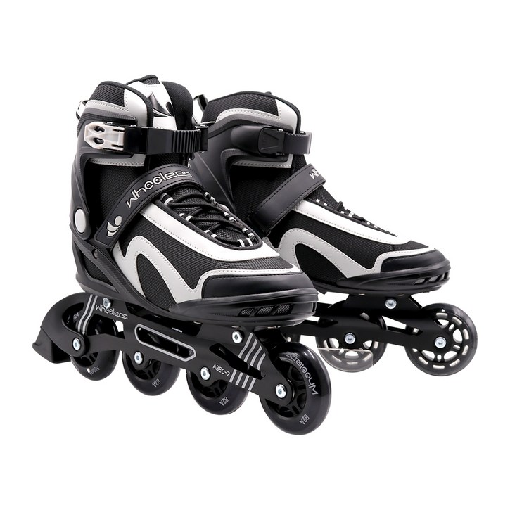 휠러스 성인용 메이저 인라인 스케이트, 블랙, 1세트