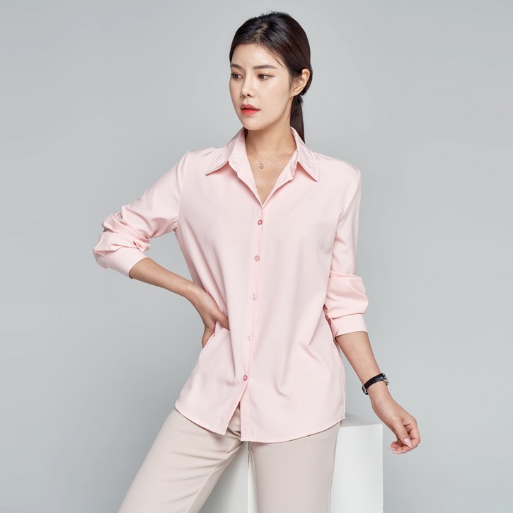 윈디윈디 여성용 링클프리 데일리 베이직 긴팔 셔츠 D08I7_wl3064