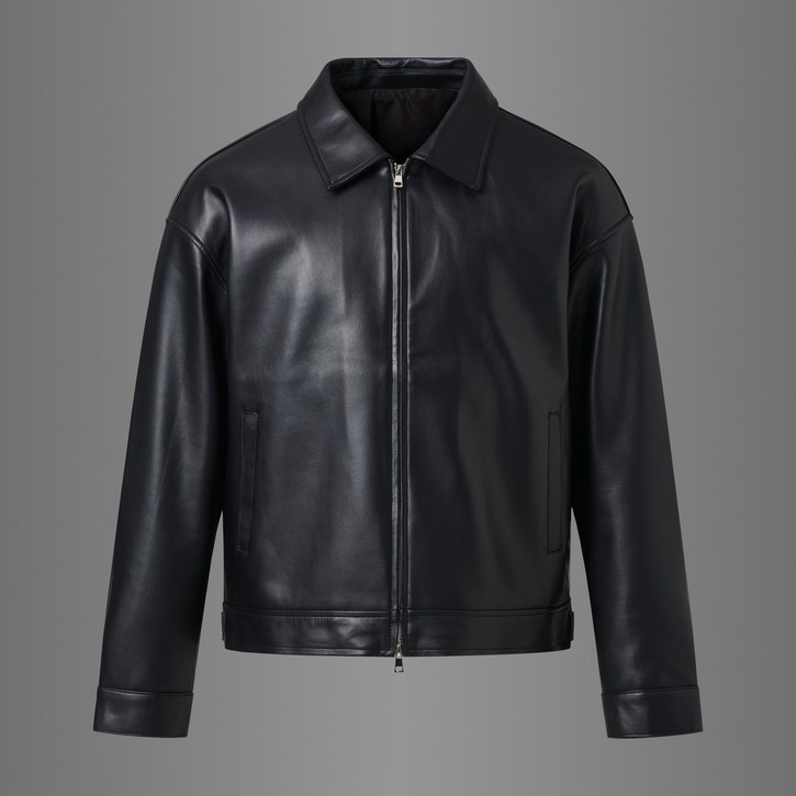 DIWO 천연 양가죽 오버핏 카라 자켓