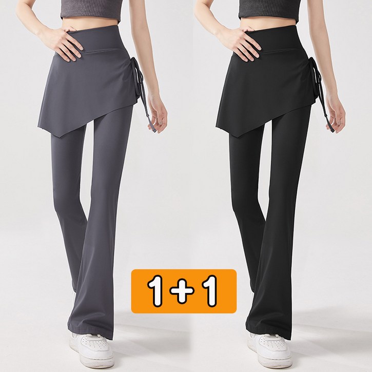 CBHV 여자 사선 치마 바지 일체형 레깅스 스판 스키니 바지 11