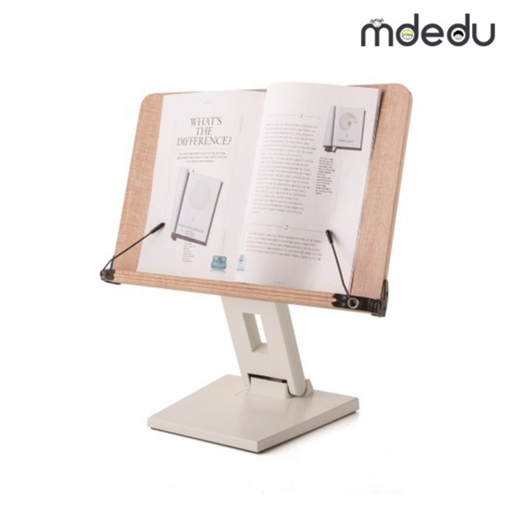 아이레벨 독서대 N40H-W 원목 높이 조절 +3cm UP 화이트 책받침대, 단일상품, 1개