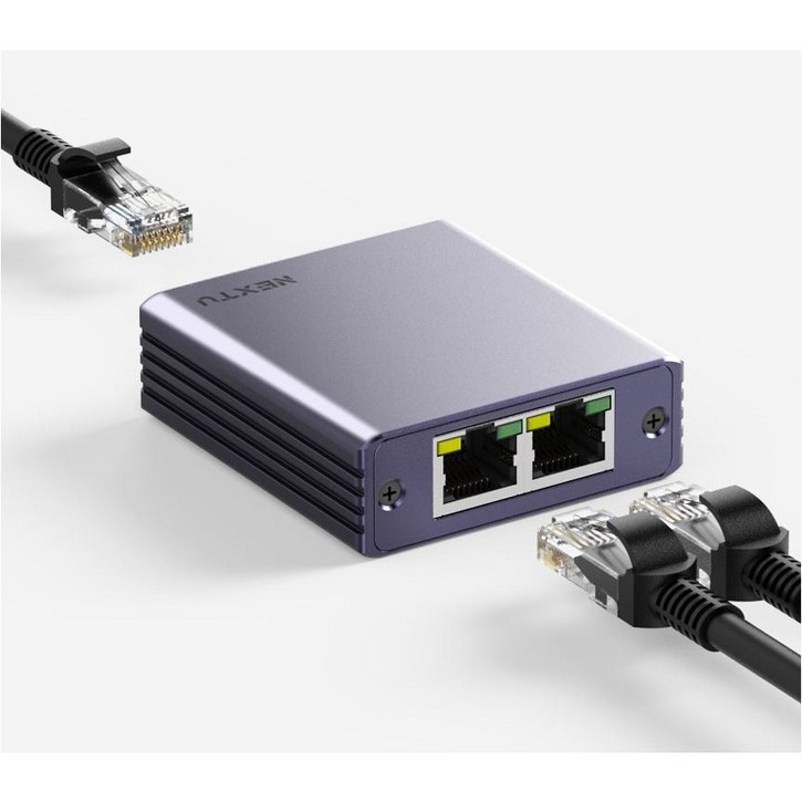 2포트 기가비트 랜선 분배기 이더넷 인터넷 공유기 스위칭허브 RJ45 거리연장기 네트워크 노트북 데스크탑