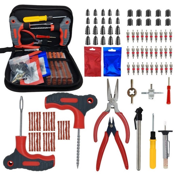 타이어 수리 공구 96개 세트 자동차 오토바이 수리