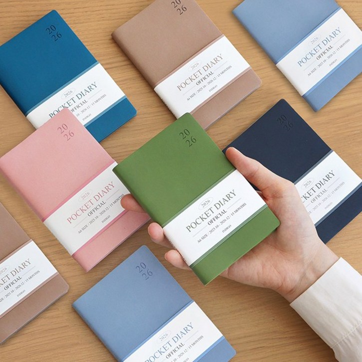 인디고 2026 오피셜 A6 포켓 다이어리 (날짜형 미니 월간 수첩)