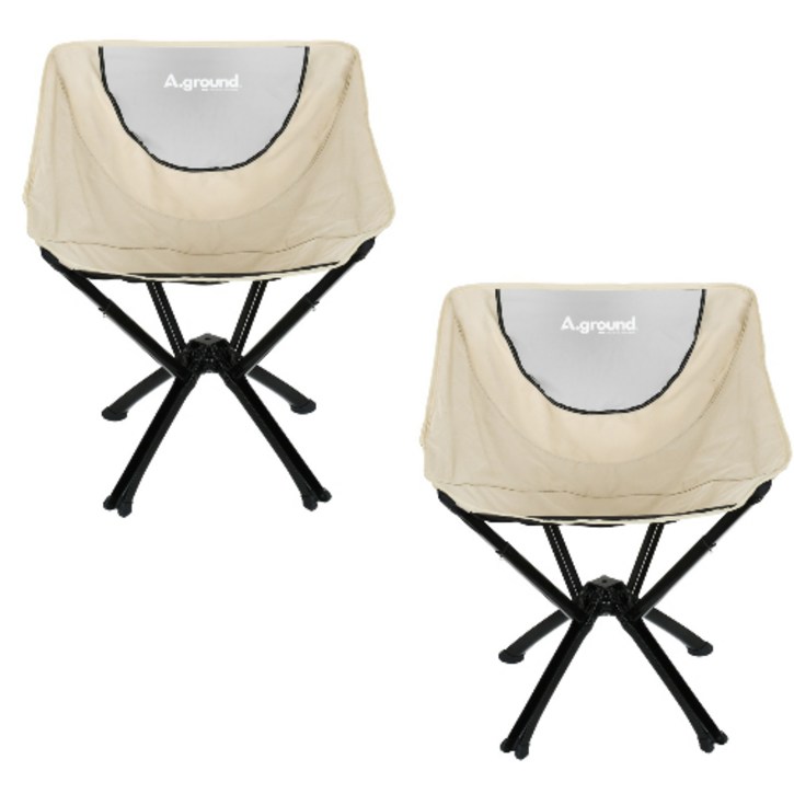 에이그라운드 10초컷 플립 휴대용 미니 경량 접이식 캠핑의자, 탄탄