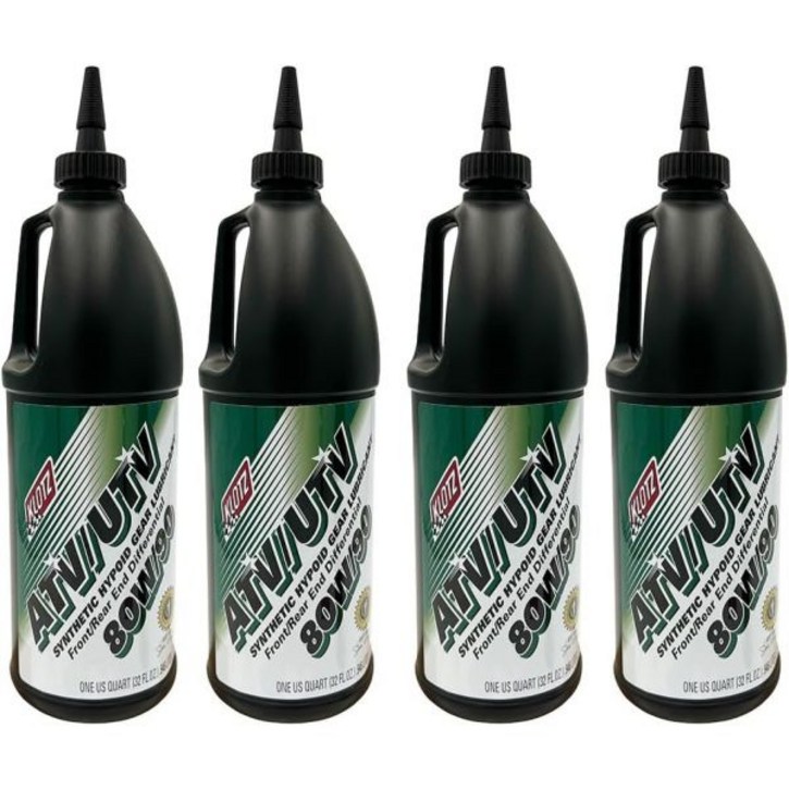 클로츠 ATV UTV SXS 80W90 전후 차동기어 유체 합성 오일 윤활제 – 32온스 | 사이드 바이 변속기 보호제 부식 방지제 마모 방지