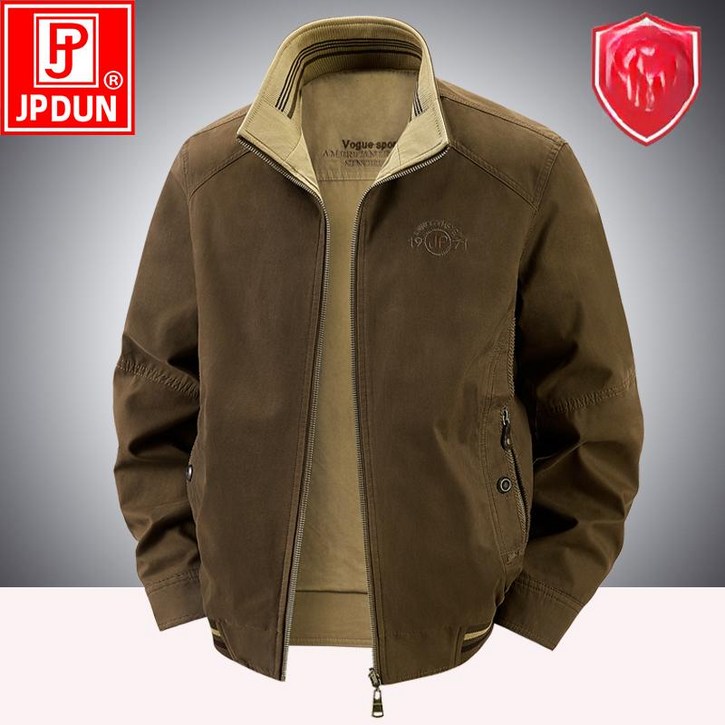 남성 봄가을 순면 양면 중년 아빠 캐주얼 빅사이즈 점퍼 자켓