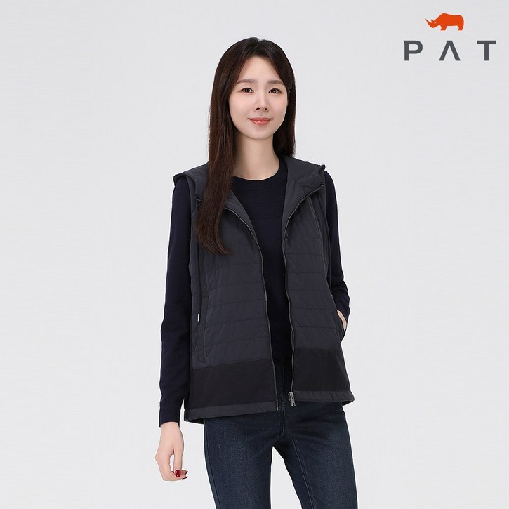 PAT 여성 저지패치 후디드 패딩 베스트1I81404