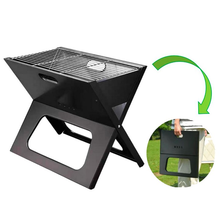 Gaayou 접이식 캠핑 바베큐 화로대 바베큐 그릴 휴대용 화로대 야외용 숯불 화로대