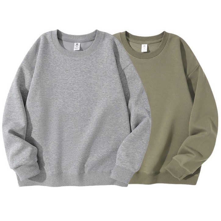 11 남자 맨투맨 긴팔티 데일리 오버핏 무지 면질 맨투맨 2장 세트 남녀공용 Sevenmoon