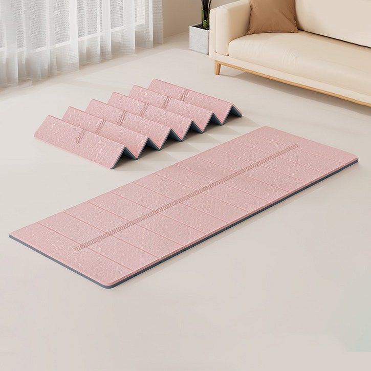 Annisely 요가매트 홈트 접이식 6mm, 1개, 핑크