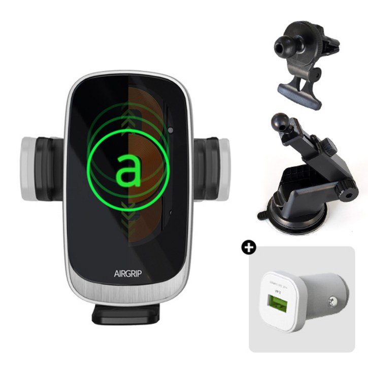 에어그립 M4 자동감지 LED 차량용 고속무선 충전거치대 갤럭시 플립7 아이폰