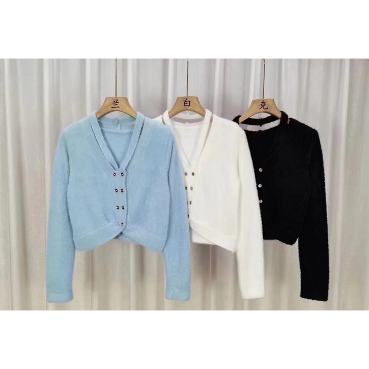 Cwadun 여성 신상 다용도 라운드 넥 니트 스웨터