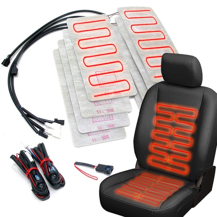 국내생산 순정형 DIY 열선시트 부품 차량용 온열시트, 가로형한좌석12V, 1개