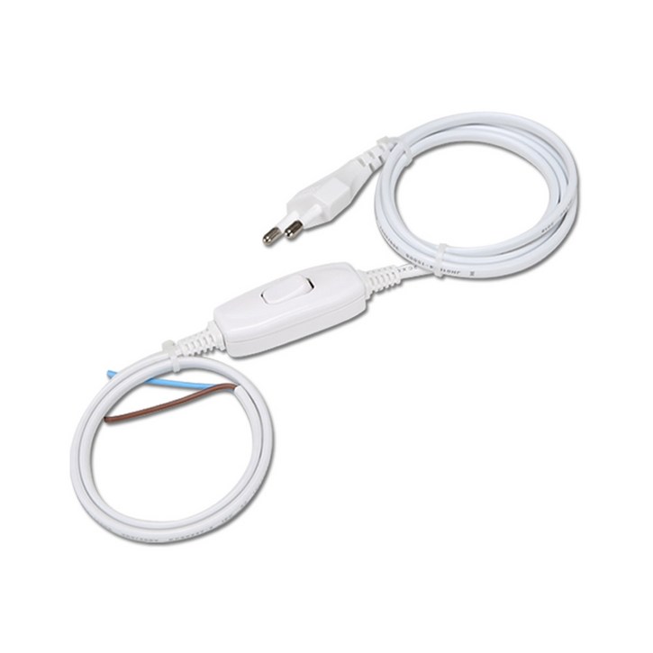 호강조명 AC 220V 전선코드 중간스위치 0.75SQ 백색 호강조명 AC 220V 전선코드 중간스위치 0.75SQ 백색