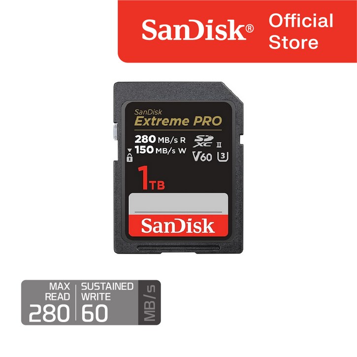 샌디스크 Extreme PRO SD Card (V60, 280MB/s) 1TB, 1개