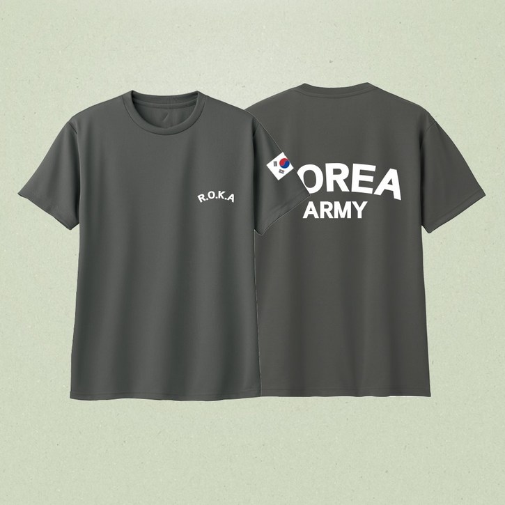 ROKA 로카티 코리아아미 반팔 기능성 티셔츠 빅사이즈 5종 컬러 육군 2P