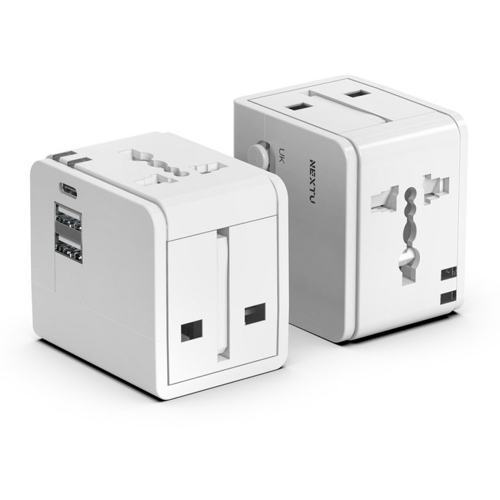 넥스트유 여신우 3포트 C타입 여행용 멀티 어댑터 플러그 045TC3P