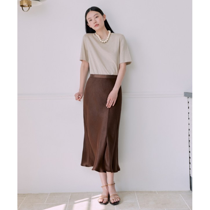 더엣지 THEATG 아세테이트 슬릿 스커트