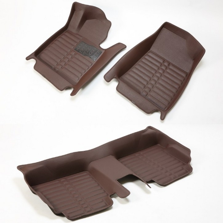 몬스터매트 5D매트 가죽코일카매트 브라운, 쌍용 렉스턴 스포츠칸2017