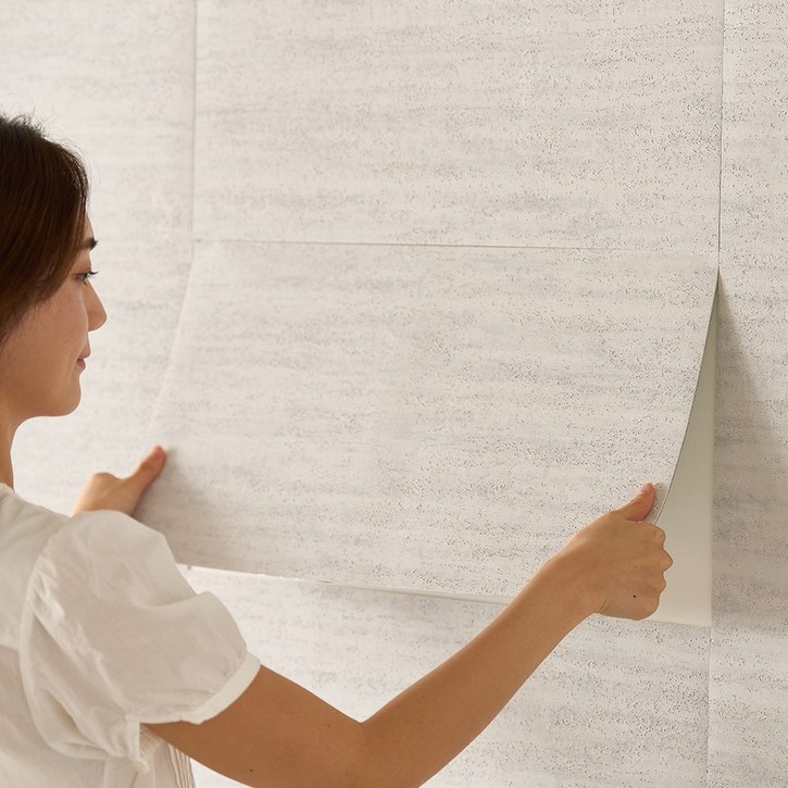코지블럭 거실 아트월 셀프 인테리어 폼블럭 접착식 단열벽지, 콘크리트 화이트, 10p