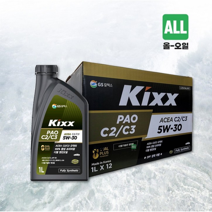 킥스파오 KIXX PAO C2C3 5W30 디젤 엔진오일, 6개, 5w30, 1L 킥스파오 KIXX PAO C2C3 5W30 디젤 엔진오일, 6개, 5w30, 1L
