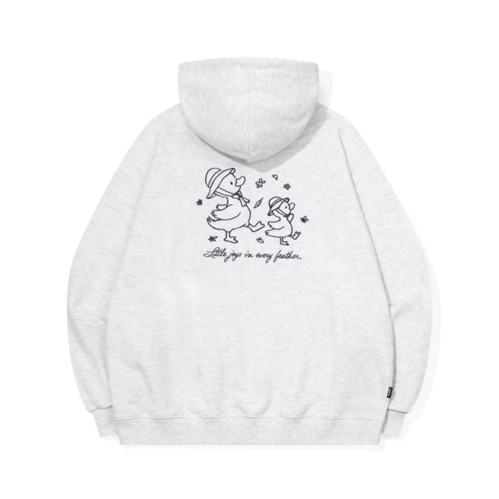 CPGN STUDIO 덕스텝 자수 후드티 멜란지화이트 105148