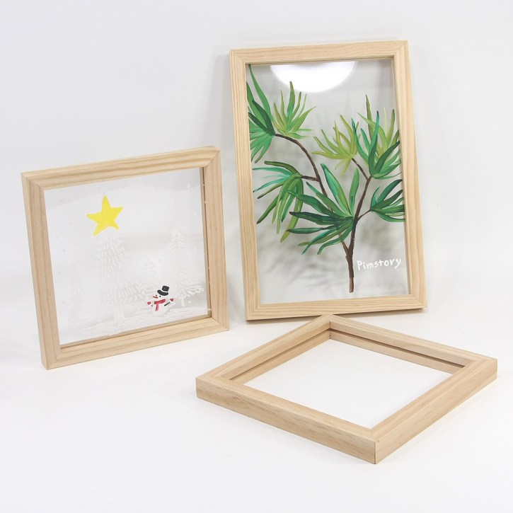 DIY 한겹 아크릴 나무액자 투명 미술재료