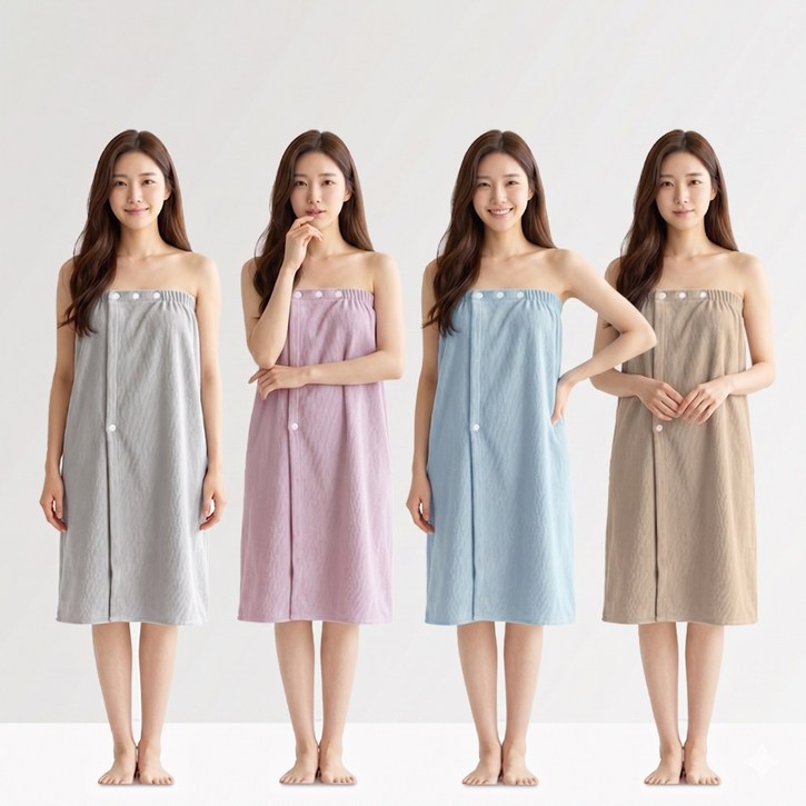 뷰티링크 엠보 마사지가운 트임형 에스테틱 호텔 피부관리실 피부샵