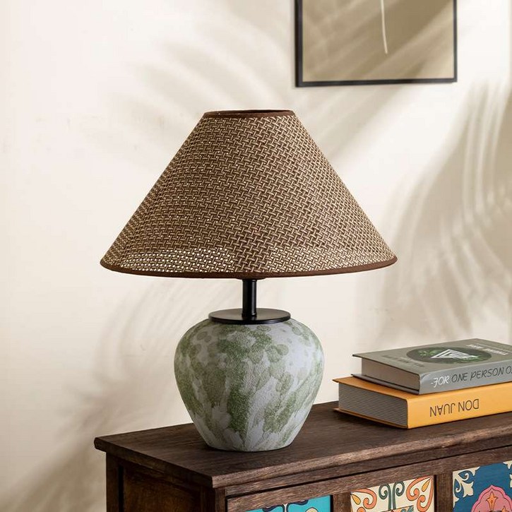 분위기있는 세라믹 도자기 스탠드 조명 엔틱 빈티지 V