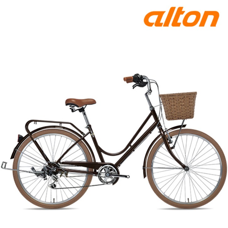 2025 알톤 클래식 여성용자전거 클래식2607 26인치 시마노7단 완조립, 1개, 180cm, 클래식2607 베이지 조립+5종사은품