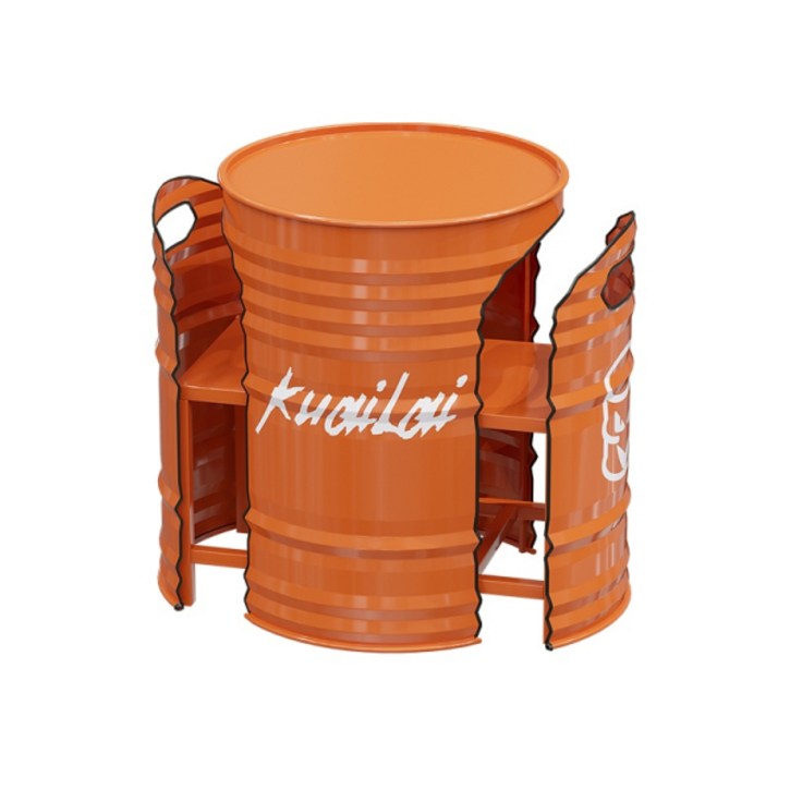 깡통테이블 레트로 식탁 포차 고기집 업소용 드럼통 테이블