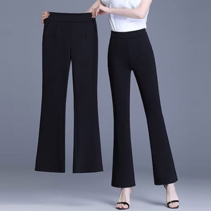 여성 여자 바지 밴딩 스판 슬랙스 부츠컷