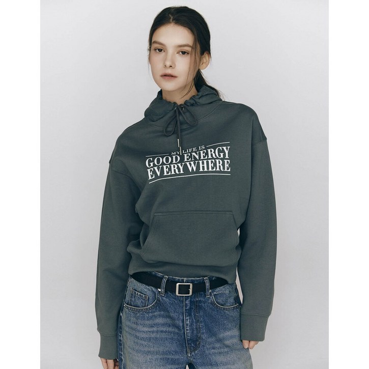 2001아울렛분당점지오다노NEW 여자 크롭 후드티 맨투맨 굿에너지04325512