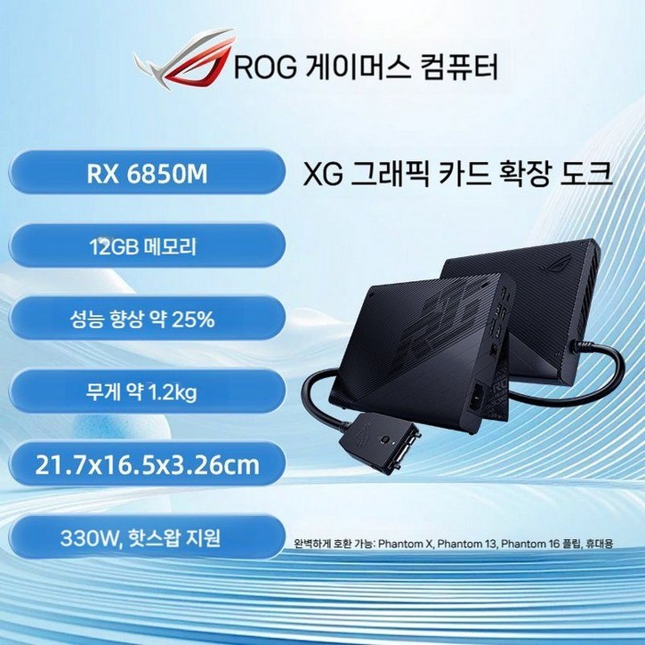 외부 그래픽 카드 확장 도크 XG 모바일 RX6850M RTX4090