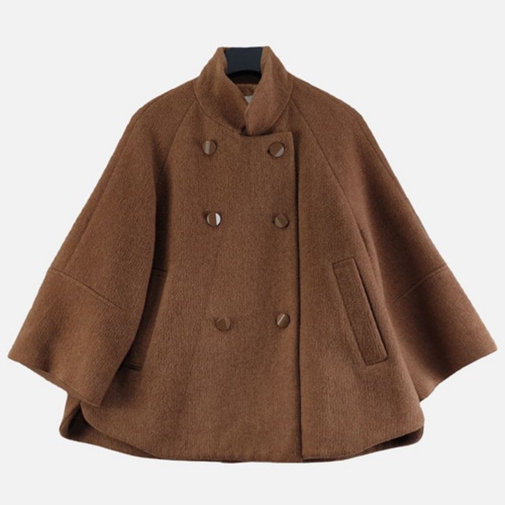 잇미샤 브라운 여자 판초 코트 82160 N5002