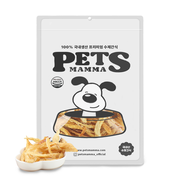 펫츠맘마 반려동물 국내산 수제간식, 무염황태포, 180g, 1개