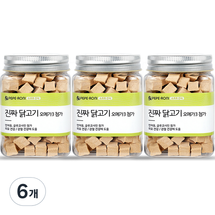 페페로니 강아지 진짜 오메가3 닭고기 180g, 6개, 닭고기 페페로니 강아지 진짜 오메가3 닭고기 180g, 6개, 닭고기