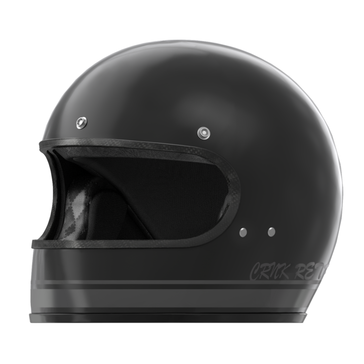크랭크 RETRO 3 오토바이 헬멧, SHINE BLACK