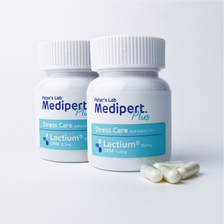 피터스랩 메디퍼트 플러스 강아지 고양이 락티움 진정제 MCT오일 체중조절제 영양제, 30정, 스트레스완화안정집중력관리, 2개