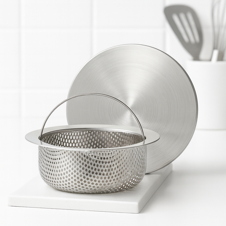 리벨룸 올스텐 304 국산 싱크대 배수구커버 거름망 배수구망 세트, 1개