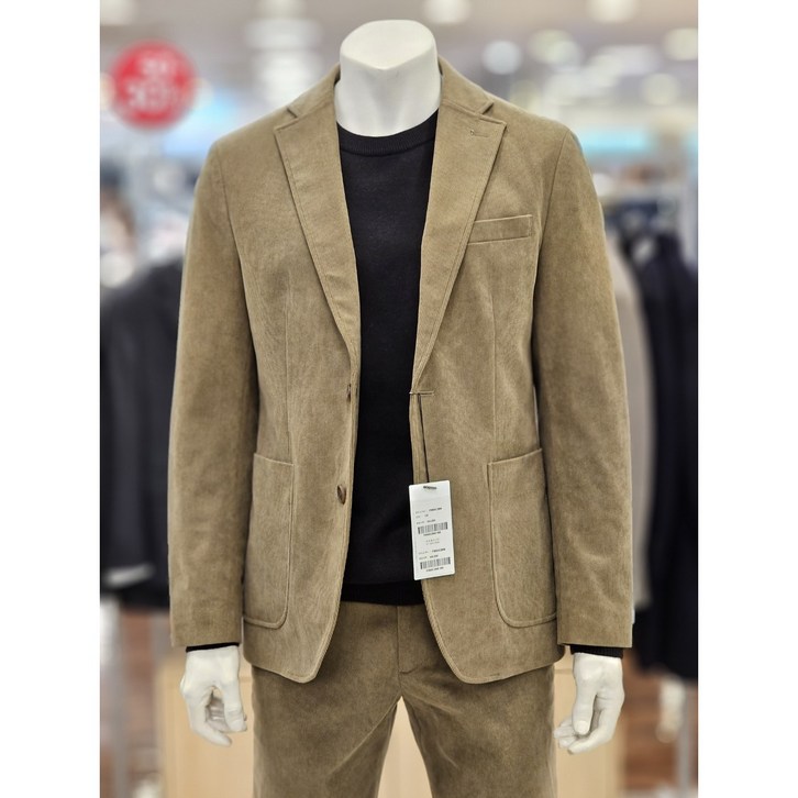 백화점무료배송 킨록 바이 킨록앤더슨 남성 클래식 베이지 코듀로이 슬림핏 캐주얼 자켓 콤비 블레이저 NFIB93