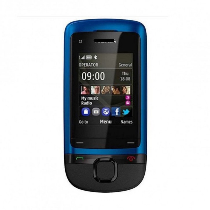 2G 피처폰 노키아 C205 슬라이더폰 블루투스 지원 음악 감상용 간편한 휴대폰 어르신 효도폰 초등학생 중학생 키즈폰 선물용 휴대폰